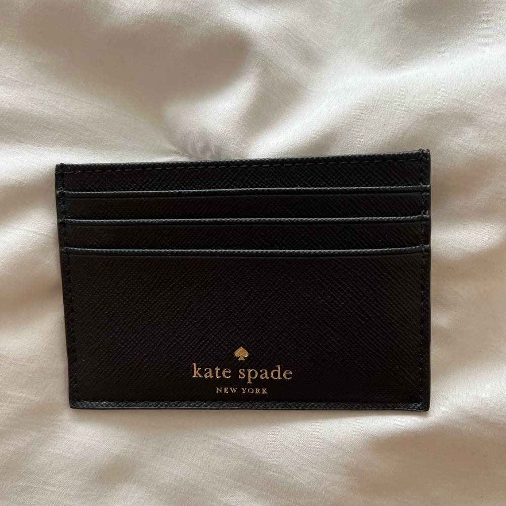 Kate Spade Glitter Black Card Holder